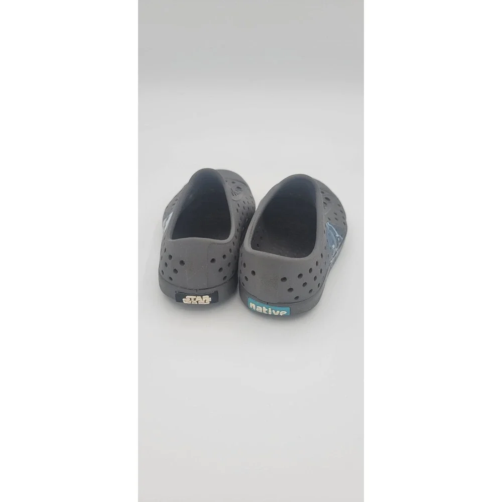 Native Shoes Jefferson Kids 9 Gray Star Wars Stormtrooper Darth Vader Slip-On